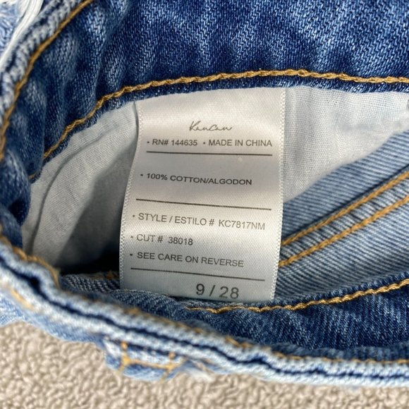 KanCan Cutoff Jean Short Women's Size 9/28 Mid Rise Button Fly Cotton Denim Blue - Picture 4 of 10